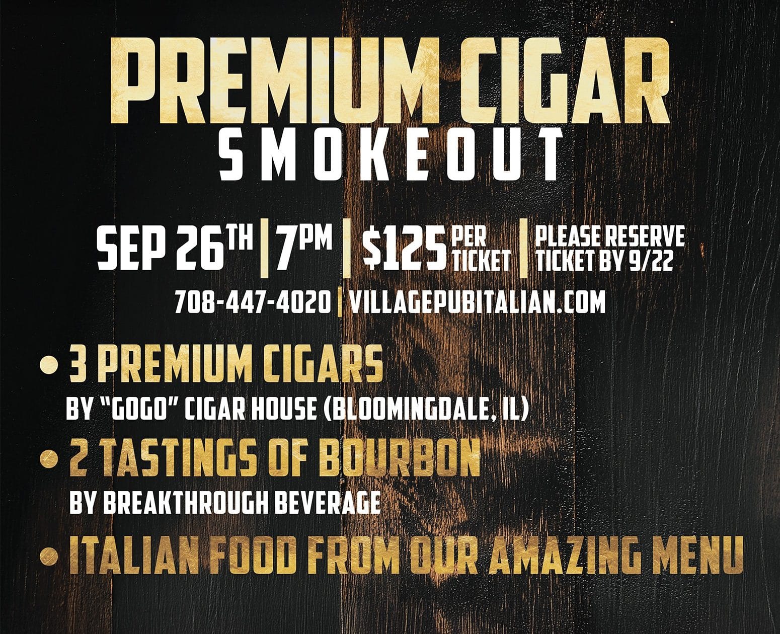 Premium Cigar Smokeout 9 8 25 s