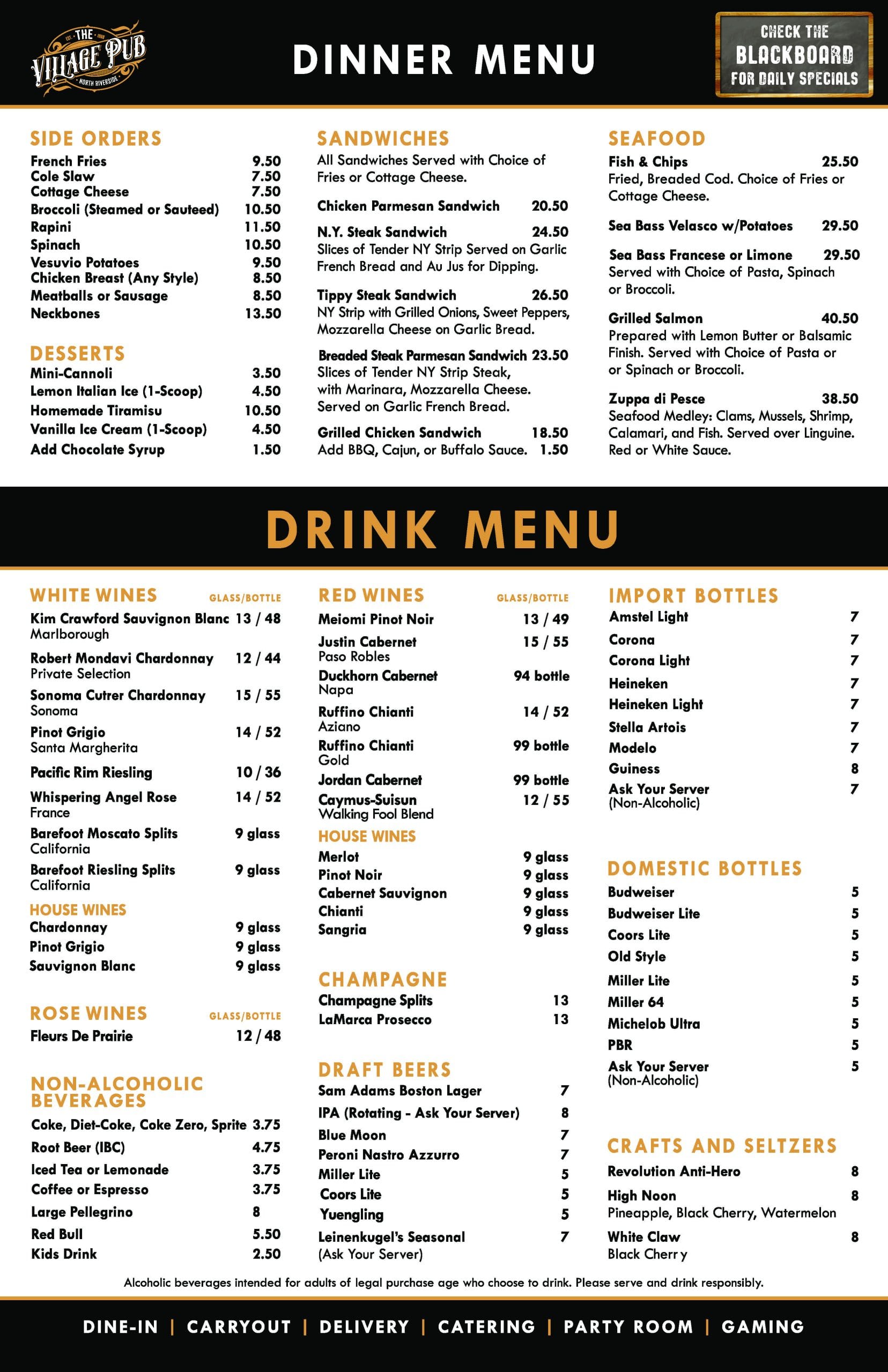 Village Pub Dinner 09 09 25 Page 2